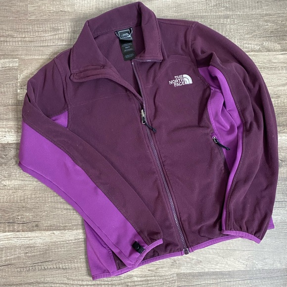 The North Face two toned purple fleece zip up xs - Picture 1 of 4